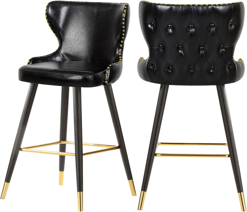 Hendrix Black Faux Leather Counter/Bar Stool