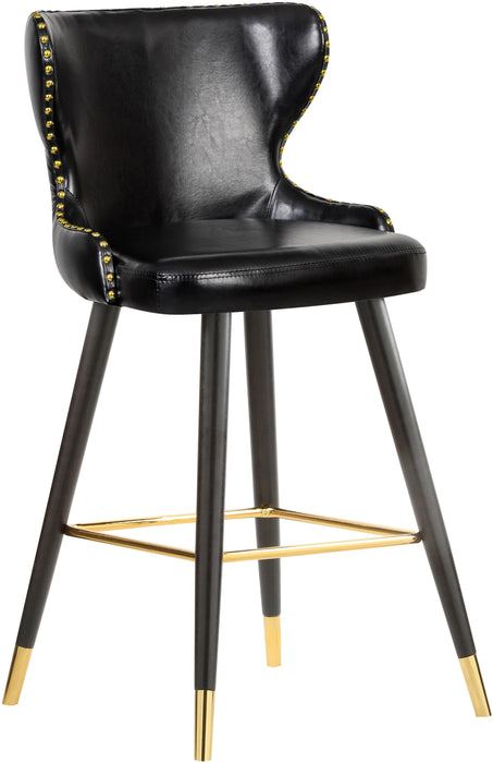 Hendrix Black Faux Leather Counter/Bar Stool