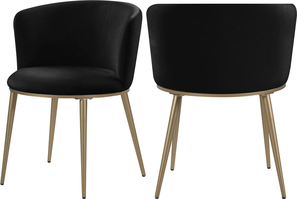 Skylar Black Velvet Dining Chair