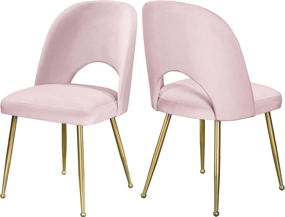 Logan Pink Velvet Dining Chair