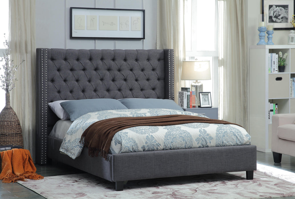 Ashton Grey Linen Full Bed