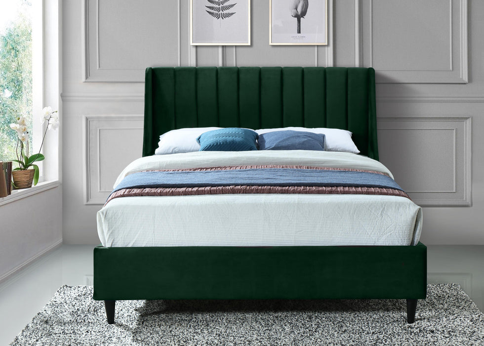 Eva Green Velvet Full Bed