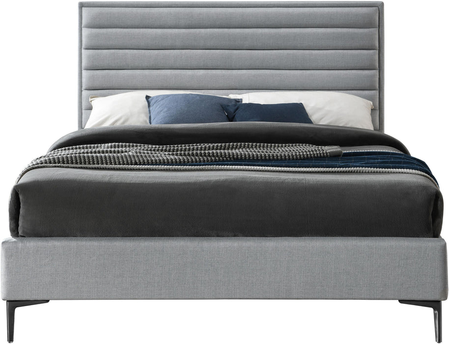 Hunter Grey Linen Queen Bed