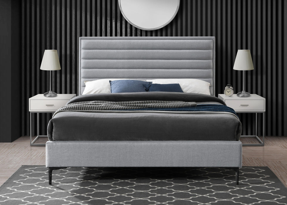 Hunter Grey Linen Queen Bed