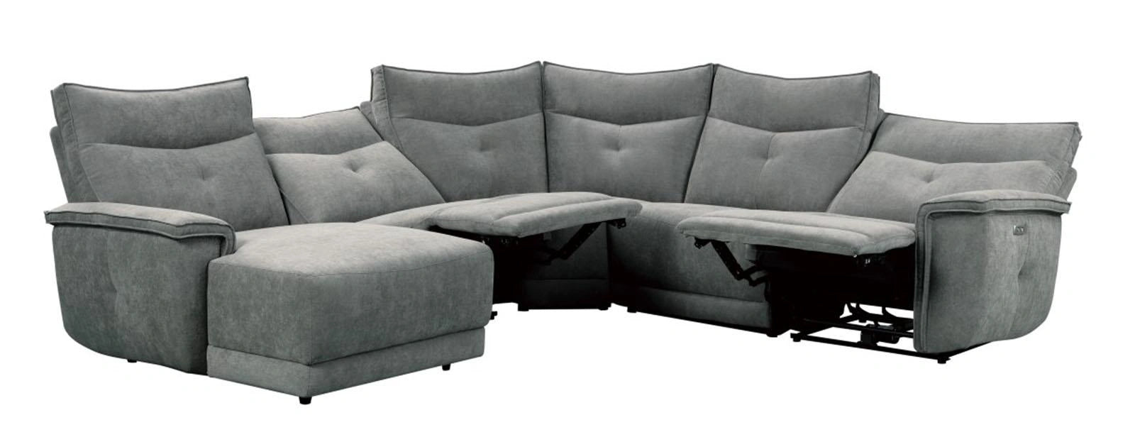 Tesoro Left Side Chaise in Dark Gray 9509DG-5L
