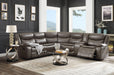 Tavin Taupe Leather-Aire Match Sectional Sofa (Motion) image