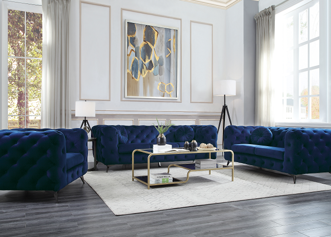 Atronia Blue Fabric Sofa image