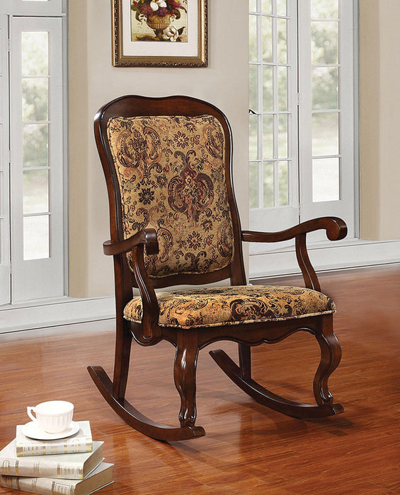 Sharan Fabric & Cherry Rocking Chair image