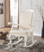 Sharan Fabric & Antique White Rocking Chair image