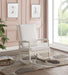 Tristin Cream Fabric & White Rocking Chair image