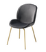 Chuchip Gray Velvet & Gold Side Chair image