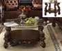 Versailles Cherry Oak & Clear Glass Coffee Table image