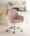 Eimer Peach Velvet & Chrome Office Chair image