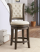 Glison Beige Fabric & Walnut Counter Height Chair (1Pc) image