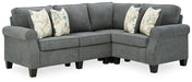Alessio Charcoal 3-Piece Sectional image