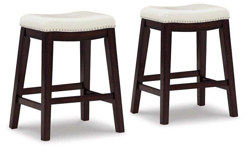 Lemante Ivory/Brown Counter Height Bar Stool image
