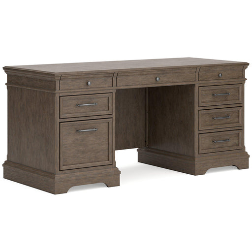 Janismore Weathered Gray Home Office Desk image