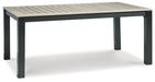 Mount Valley Driftwood/Black Outdoor Dining Table image