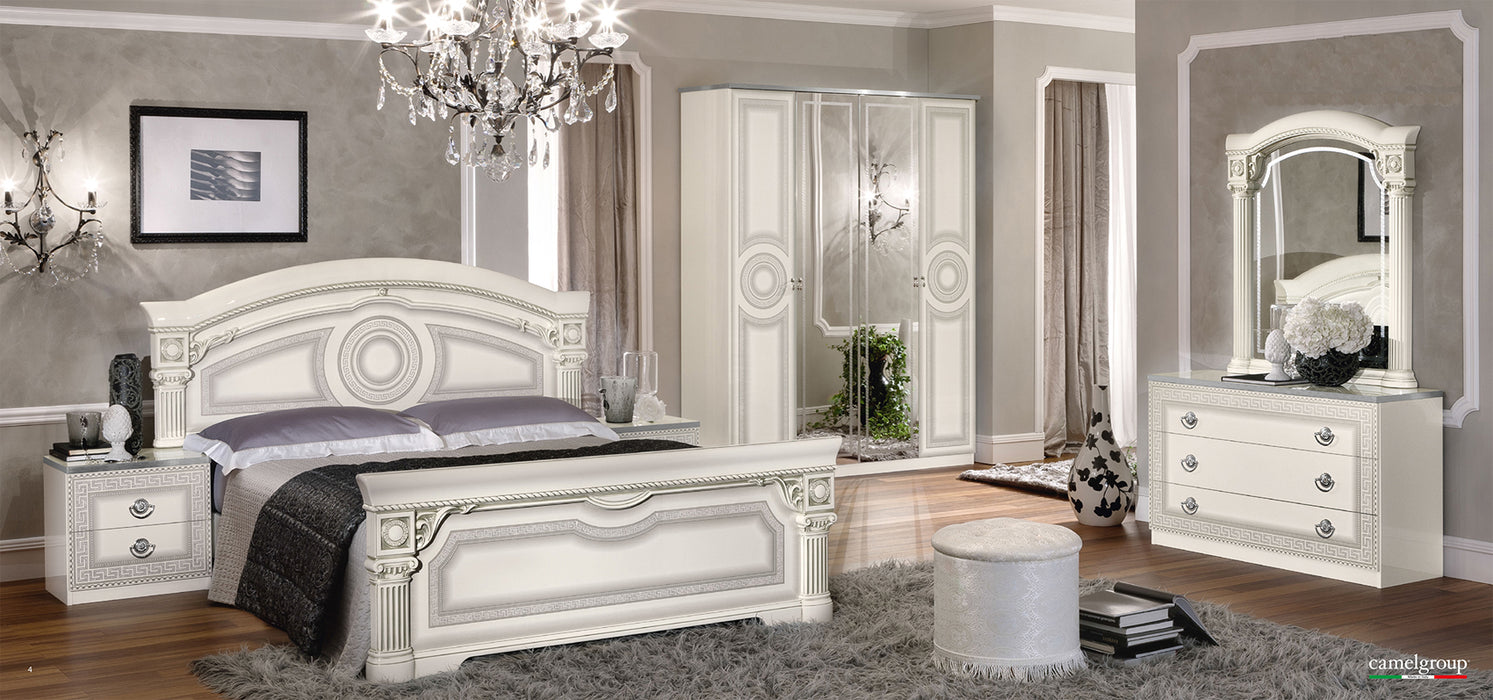 Aida Bedroom, White w/Silver, Camelgroup Italy SET
