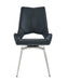 Black Set Of 2 Swivel Dining Chairs image