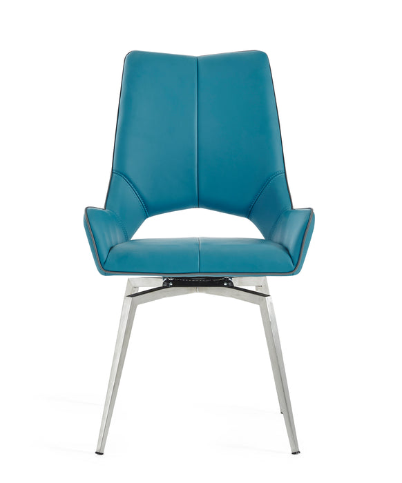 Turquoise Set Of 2 Swivel Dining Chairs image