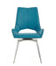 Turquoise Set Of 2 Swivel Dining Chairs image