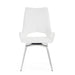 White Set Of 2 Swivel Dining Chairs image