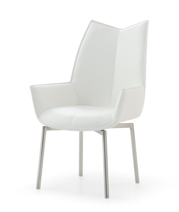 1218 swivel dining chair White SET