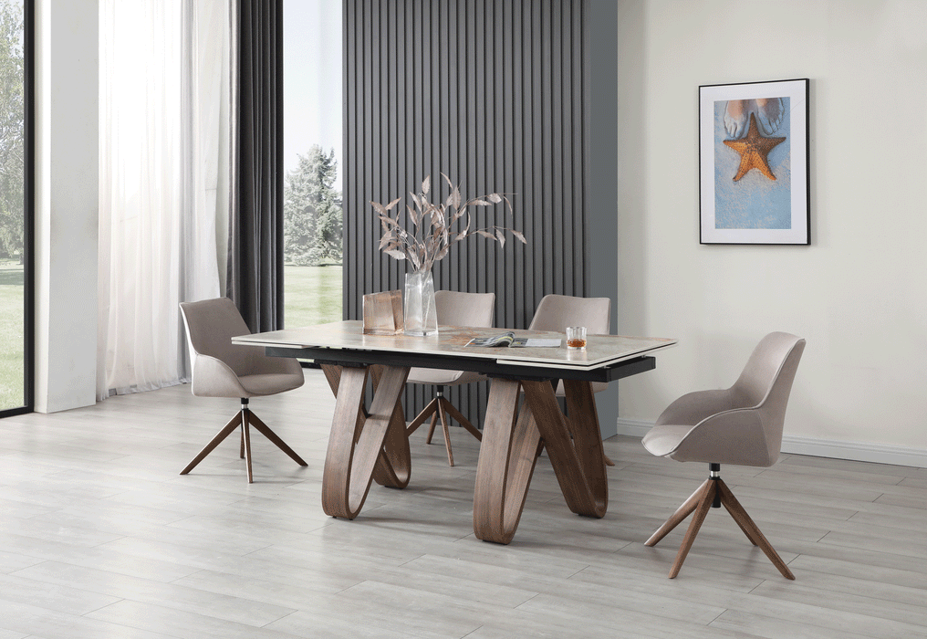9086 Table with 1327 swivel Chairs SET