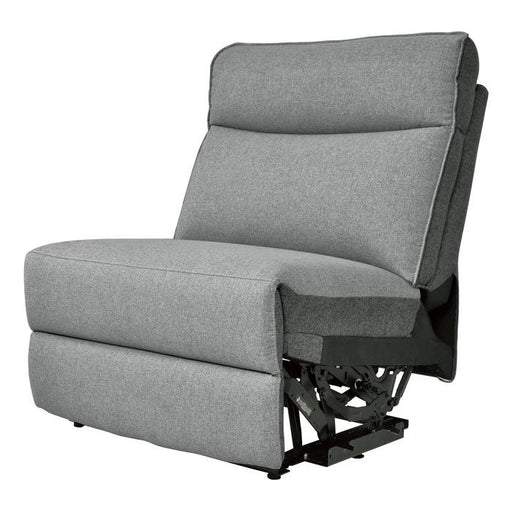 Homelegance Furniture Maroni Power Armless Reclining Chair in Dark Gray/Light Gray 8259-ARPW image