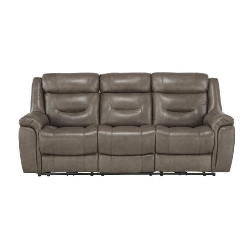 Homelegance Furniture Danio Power Double Reclining Sofa with Power Headrests in Brownish Gray 9528BRG-3PWH image