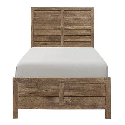 Homelegance Furniture Mandan Twin Panel Bed in Weathered Pine 1910T-1* image