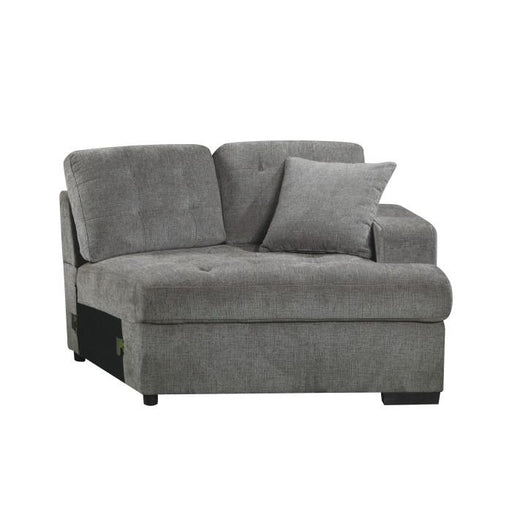 Homelegance Furniture Logansport Right Side Cuddler with 1 Pillow in Gray 9401GRY-RU image