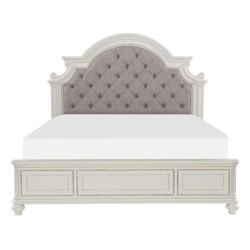 Homelegance Baylesford Queen Upholstered Panel Bed in Antique White 1624W-1* image