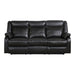 Homelegance Furniture Jude Double Glider Recliner Sofa in Black 8201BLK-3 image