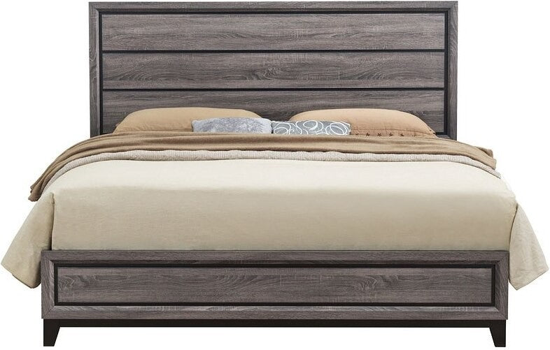 Kate Foil Grey Panel Bed