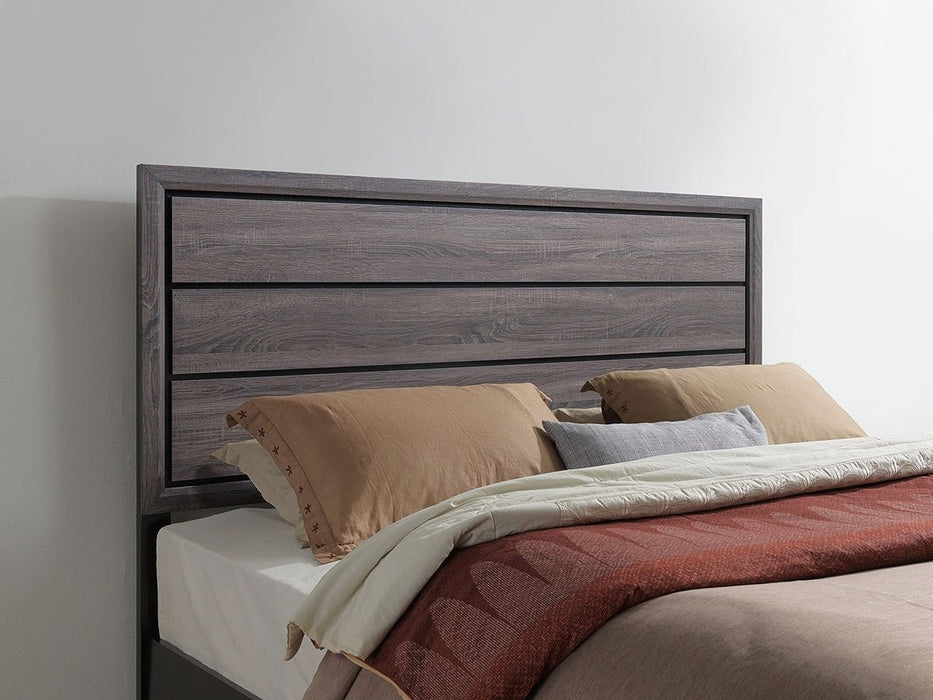 Kate Foil Grey Panel Bed