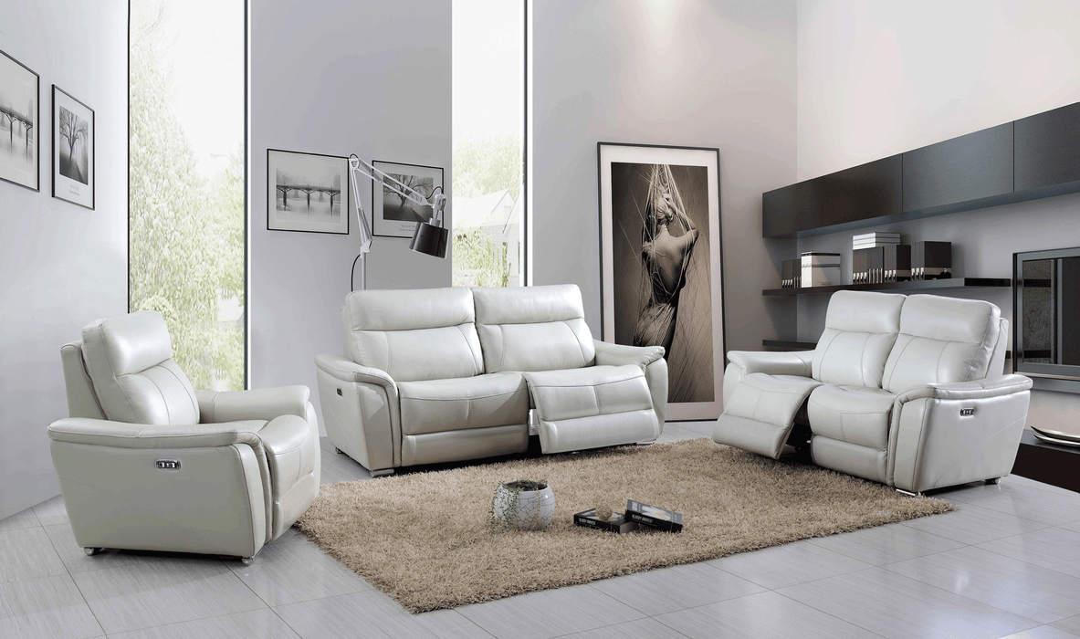 1705 Light-Grey with Electric Recliners SET