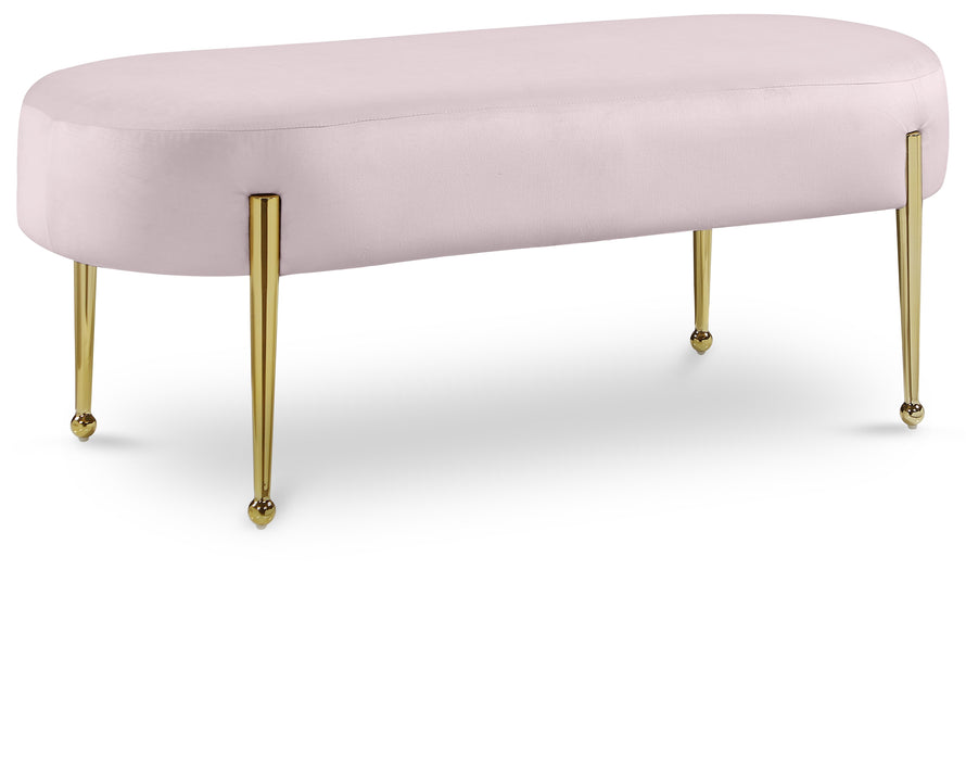 Gia Pink Velvet Bench image