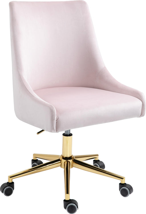 Karina Pink Velvet Office Chair image