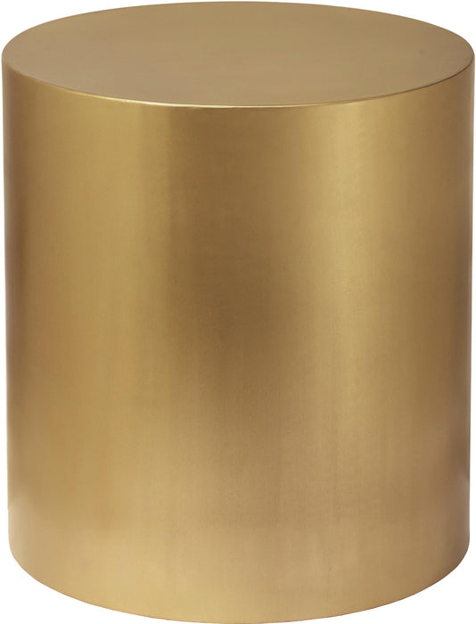 Cylinder Brushed Gold End Table image