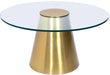 Glassimo Brushed Gold Coffee Table image