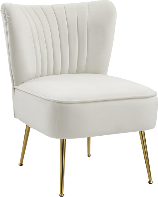 Tess Cream Velvet Accent Chair image
