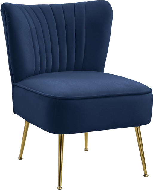 Tess Navy Velvet Accent Chair image