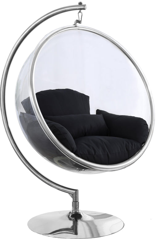 Luna Black Durable Fabric Acrylic Swing Chair image