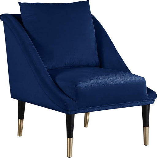 Elegante Navy Velvet Accent Chair image