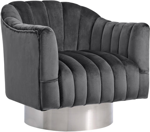 Farrah Grey Velvet Accent Chair image
