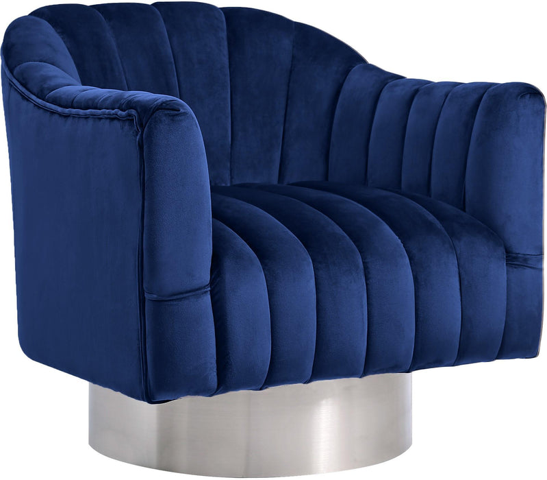 Farrah Navy Velvet Accent Chair image