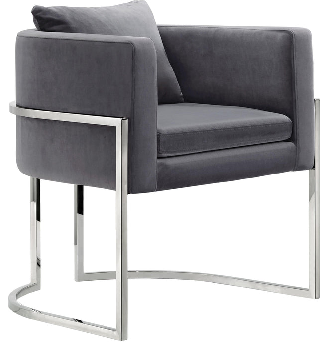 Pippa Grey Velvet Accent Chair image