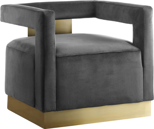 Armani Grey Velvet Accent Chair image